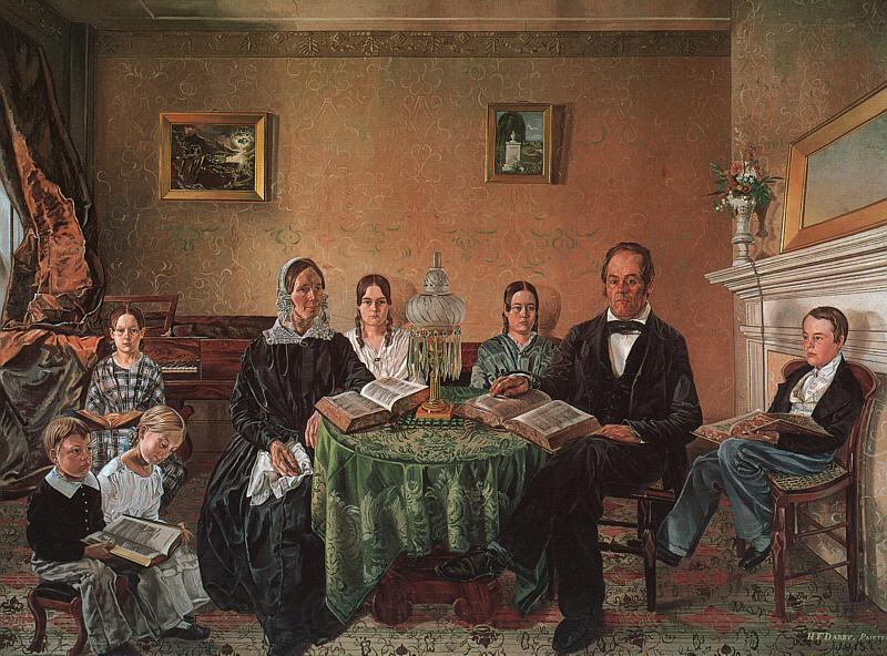 Henry F Darby Reverend John Atwood and his Family Norge oil painting art
